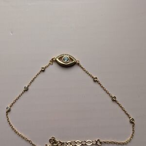 14k Gold Evil Eye Bracelet